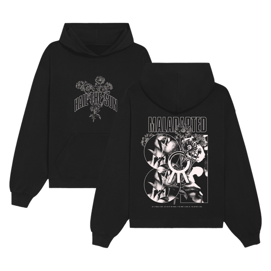 Monochrome Floral Hoodie