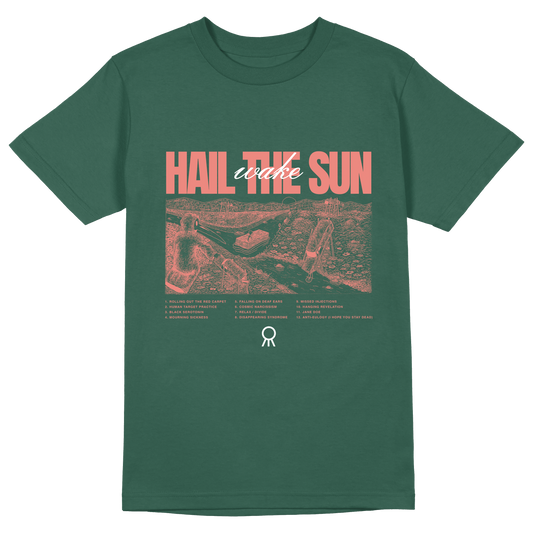 "Wake" Tracklist Tee on Green