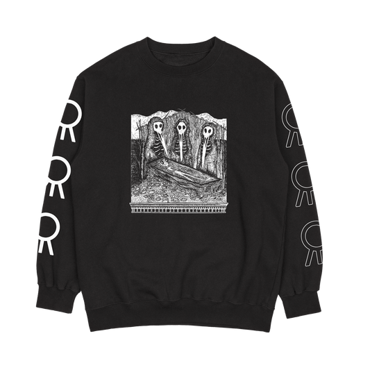 Black "Wake" Crewneck